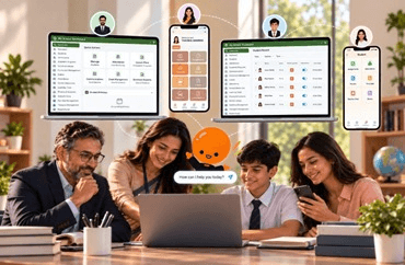 Educators, students, and administrators connected through SOFISTO AI and SchoolsOS